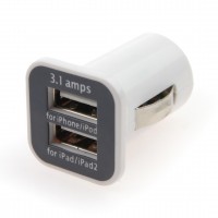 ΦΟΡΤΙΣΤΗΣ ΑΝΑΠΤΗΡΑ ΜΕ 2 ΘΥΡΕΣ USB 12/24V - 3.1A (ΛΕΥΚΟΣ) AMiO - 1 ΤΕΜ.